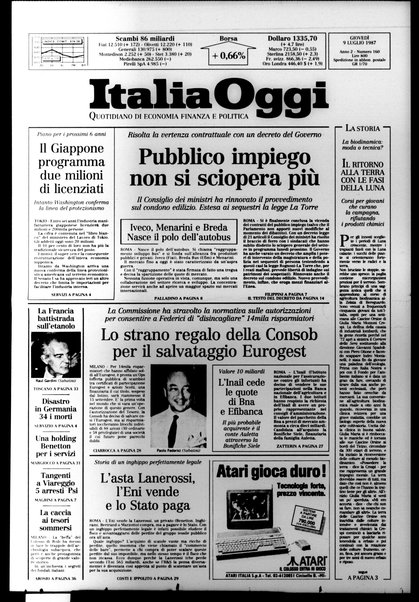 Italia oggi : quotidiano di economia finanza e politica